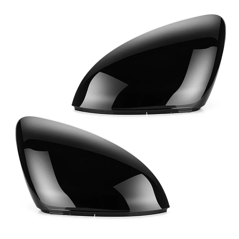 VW GOLF MK7 Mk7.5 WING MIRROR COVERS CAPS GLOSS BLACK FOR R GTI GTD 2012 ONWARDS