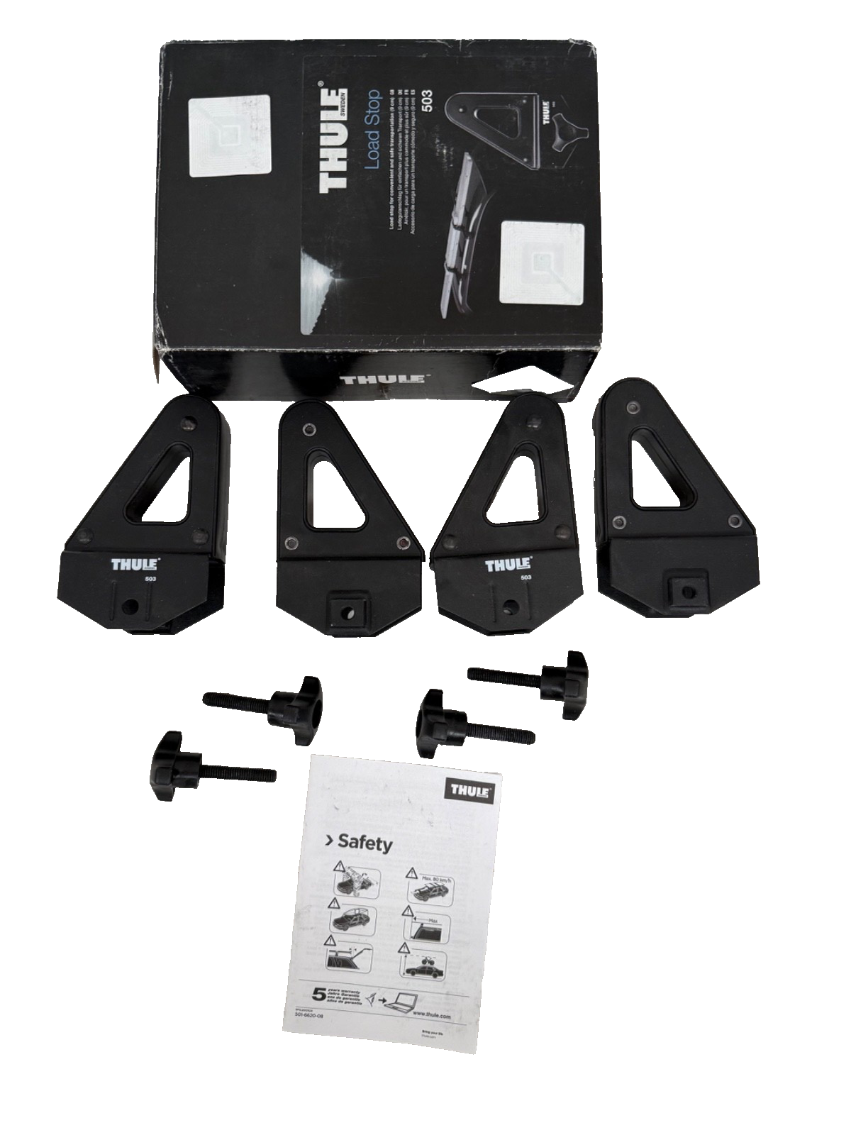 Thule Roof Bar Load Stops 503 For Square Roof Bars Bars 30x22mm Set of 4