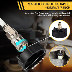 YaoFaFa Brake Bleeding 3L Brake Bleeder Kit,Manual Brake Fluid Pressure Bleeder with 1L Brake Fluid Extractor & 2PCS Cylinder Adapter Suitable for Most European Models and ABS Systems