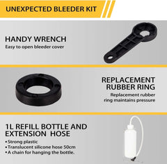 YaoFaFa Brake Bleeding 3L Brake Bleeder Kit,Manual Brake Fluid Pressure Bleeder with 1L Brake Fluid Extractor & 2PCS Cylinder Adapter Suitable for Most European Models and ABS Systems